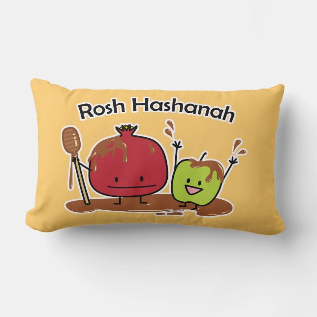 Van de de appelgranaatappel van Hashanah van Rosh Kussen (Voorkant)