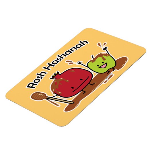 Van de de appelgranaatappel van Hashanah van Rosh Magneet (Linkerzijde)