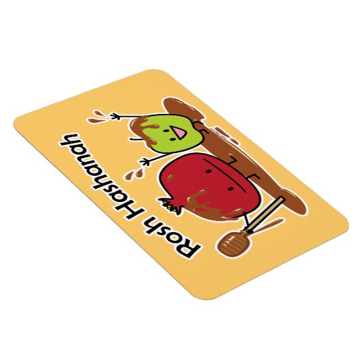 Van de de appelgranaatappel van Hashanah van Rosh Magneet (Rechterzijde)