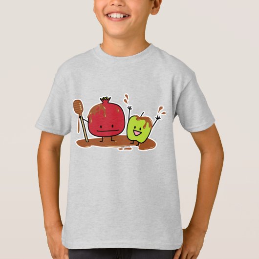 Van de de appelgranaatappel van Hashanah van Rosh T-shirt (Voorkant)