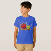 Van de de appelgranaatappel van Hashanah van Rosh T-shirt (Voorkant volledig)