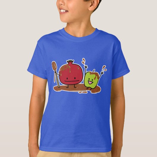 Van de de appelgranaatappel van Hashanah van Rosh T-shirt (Voorkant)