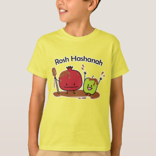 Van de de appelgranaatappel van Hashanah van Rosh T-shirt