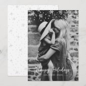 Van de de bekledingsvakantie van de Sneeuwvlok van Feestdagenkaart (Voorkant / Achterkant)