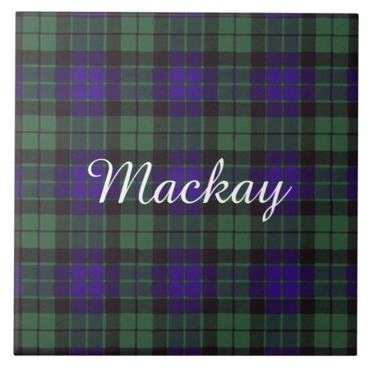 Van de de clanPlaid van Mackay het Schotse geruite Tegeltje (Voorkant)