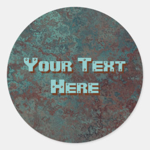 Van de de drukTekst van het "Koper" van de Ronde Sticker