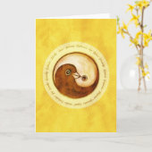 Van de de duivenvrede & harmonie van Yang van Yin Kaart (Gele Bloem)