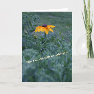 Van de de eenzaamheid gele bloem van de sterkte kaart
