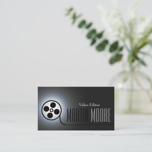 Van de de filmband van de film de videodiensten visitekaartje (Staand voorkant)