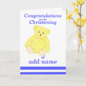Van de de gelukwensenkaart van het doopsel de kaart (Gele Bloem)