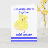 Van de de gelukwensenkaart van het doopsel de kaart (Gele Bloem)