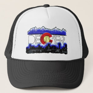 Van de de horizonstaat van Denver Colorado de vlag Trucker Pet