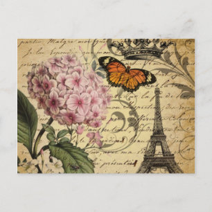 van de de hydrangea hortensiavogel van het briefkaart