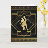 Van de de jaren '20vin van het art deco de kaart (Gele Bloem)