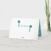 Van de de kattenzitting van het calico groen de kaart (Achterkant)