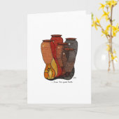 Van de de keramiekkunst van het aardewerk de kaart (Gele Bloem)