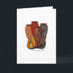 Van de de keramiekkunst van het aardewerk de kaart<br><div class="desc">Dit originele ontwerp schildert de creatieve handen van een pottenbakker af vormt aardewerk die van diverse gekleurde klei,  de geest die van de kunstenaar opnemen de vormen latent binnen de "goede aarde openbaren".</div>