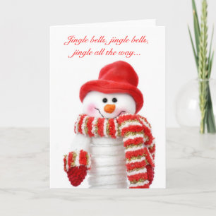 Van de de klokkensneeuwman van het kenwijsje het feestdagen kaart