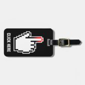 Van de de kunstreis van het pixel bagagelabel | (Voorkant horizontaal)