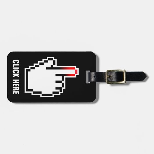 Van de de kunstreis van het pixel bagagelabel | (Voorkant horizontaal)