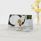 Van de de magnoliabloem van de sympathie de witte kaart (Gele Bloem)