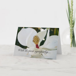 Van de de magnoliabloem van de sympathie de witte kaart