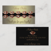 Van de de make-upsalon van Beaty de kaart van de Klantenkaartje (Voorkant / Achterkant)