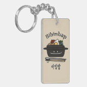 Van de de rijstkom van Bibimbap Koreaans de Sleutelhanger (Voorkant Links)