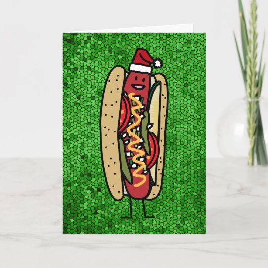 Van de de stijlhotdog van Chicago het pet van de Feestdagen Kaart (Voorkant)