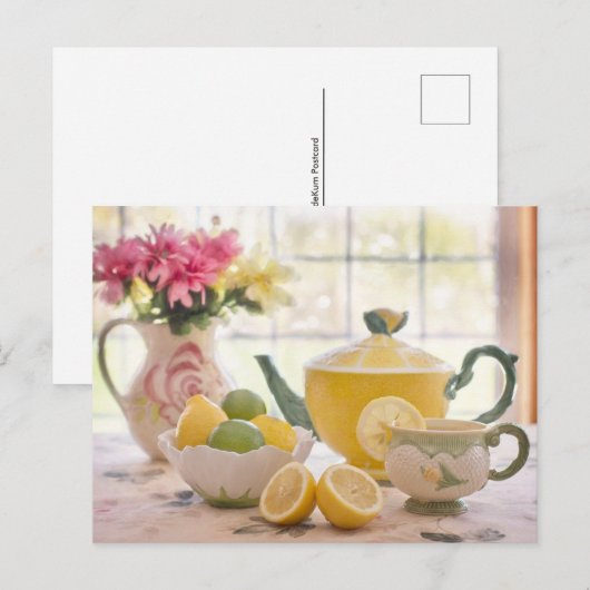 Van de de tijdThee van de thee de ruimtebriefkaart Briefkaart (Voorkant / Achterkant)