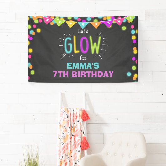 Van de de verjaardagsbanner van de gloed van het spandoek (Insitu)