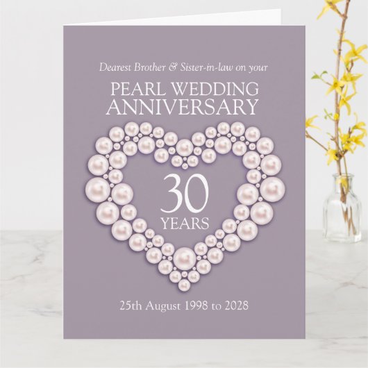 Van de de verjaardagsbroer van de parel dertigste kaart