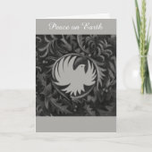 Van de de vredesduif van William Morris-style Feestdagen Kaart (Voorkant)