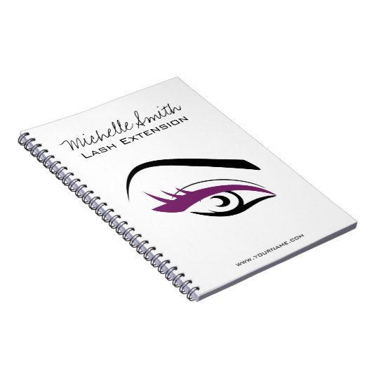 Van de de wimpersZweep van het paarse Oog lang de Notitieboek (Rechterzijde)