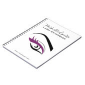 Van de de wimpersZweep van het paarse Oog lang de Notitieboek (Linkerzijde)