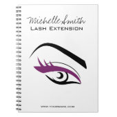 Van de de wimpersZweep van het paarse Oog lang de Notitieboek (Voorkant)