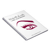 Van de de wimpersZweep van het paarse Oog lang de Notitieboek (Rechterzijde)