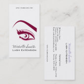 Van de de wimpersZweep van het paarse Oog lang de Visitekaartje (Voorkant / Achterkant)