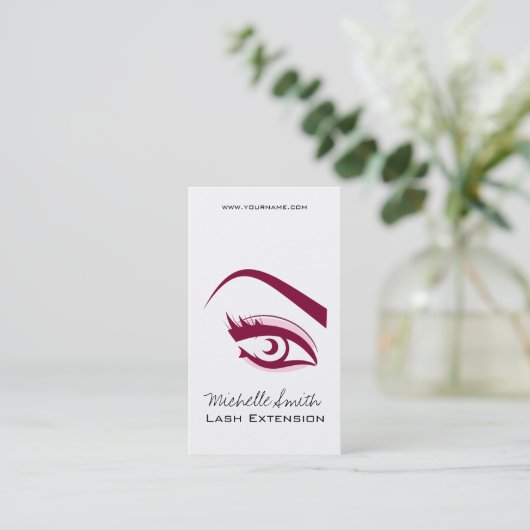 Van de de wimpersZweep van het paarse Oog lang de Visitekaartje (Staand voorkant)