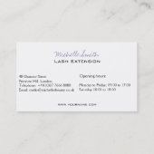 Van de de wimpersZweep van het paarse Oog lang de Visitekaartje (Achterkant)