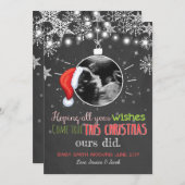 Van de de zwangerschapsultrasone klank van feestdagenkaart (Voorkant / Achterkant)