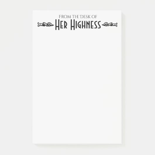 Van de Desk van Haar Hoogheid Post-it® Notes (Voorkant)