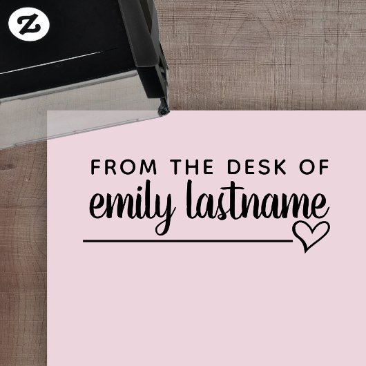 Van de Desk van Naam - het Kritieke Kunst van het  Zelfinktende Stempel