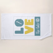 Van de dikdoek van het meer houden strandlaken (Voorkant)