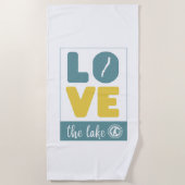 Van de dikdoek van het meer houden strandlaken (Voorkant)