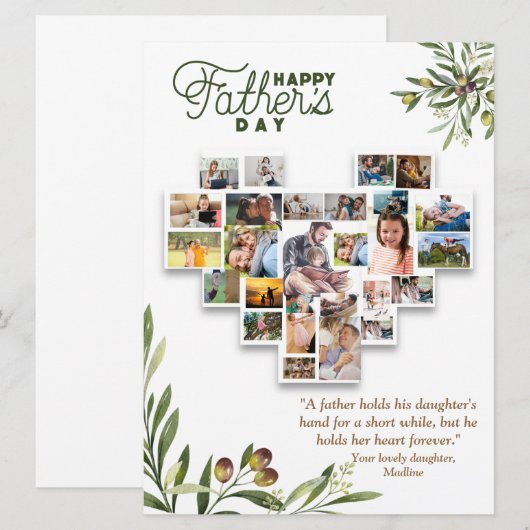 Van de dochter tot haar gelukkige Vaderdag (Voorkant / Achterkant)