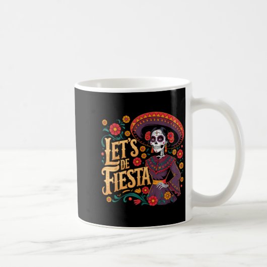 Van de doden de catrina suiker schedel cinco de ma koffiemok (Rechts)