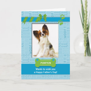 van de Dog Fun Vaderdag Blue Pet-fotokaart Kaart