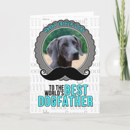 van de Dog Fun Vaderdag Dogfather Foto Feestdagen Kaart
