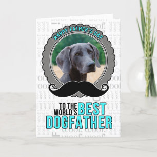 van de Dog Fun Vaderdag Dogfather Foto Feestdagen Kaart